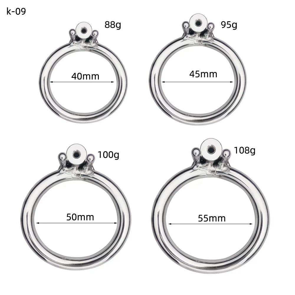 Stainless Steel Chastity Cage Device Penis Rings Bondage Belt Cock CB Lock BDSM Sex Toys for Man Gay Adult Products Accessories
