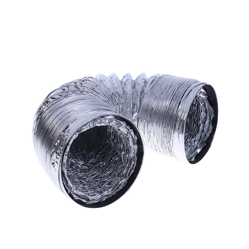 4inch Ventilator Pipe Aluminum Tube Air Ventilation Hose Flexible Exhaust Duct 2M