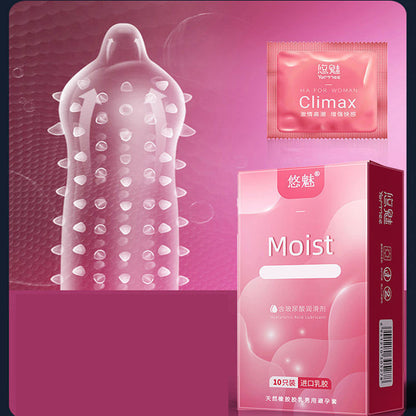 Unusual thin Condoms for couple Women G-spot Stimulation condom with mustache spike sleeve presentations Adult sex products