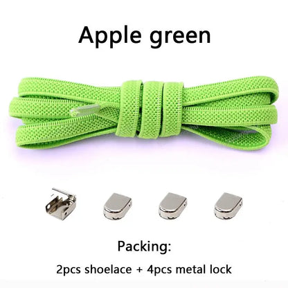 No tie Shoe laces Elastic laces Sneakers Flat Shoelaces without ties Quick Shoelace for Shoes Kids Adult One Size fits All Shoes