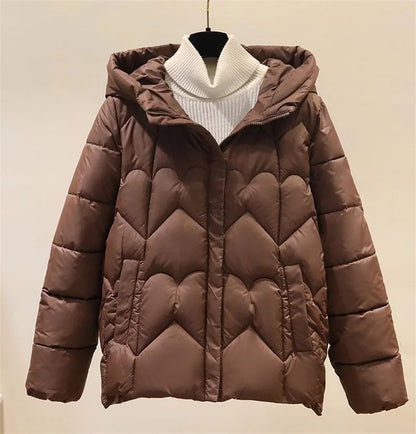 2025 New Style Korean Fashion Winter Jacket Short Down Bread Service Woman Snow Wear Puffer Coats Loose Warm Parkas Hooded Outwe