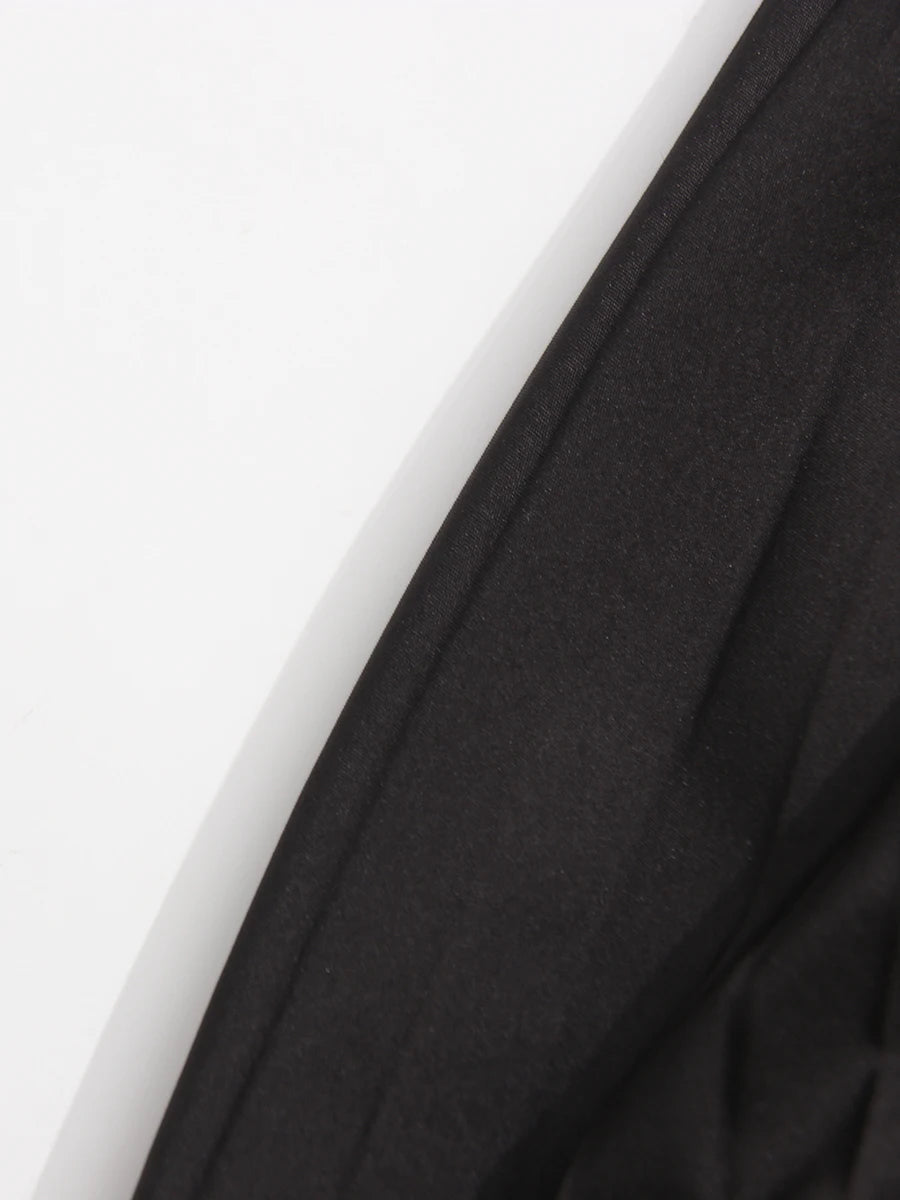 CHICEVER Elegant Spliced Asymmetrical Ruffles Skirts for Women High Waist Patchwork Appliques Pleated Long Skirt Female Spring