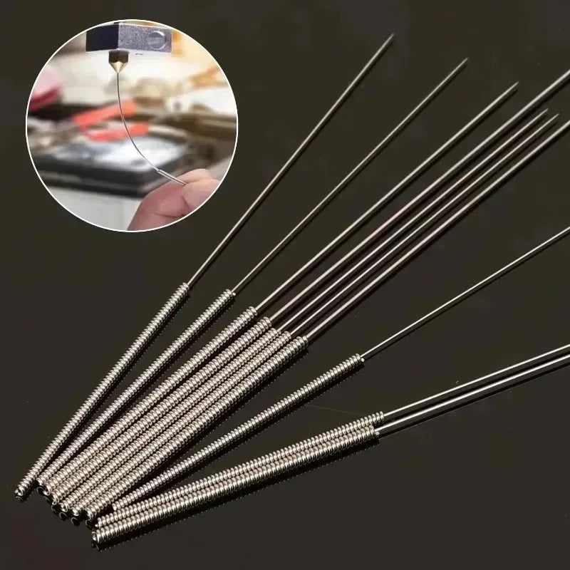 Stainless Steel Wiper Nozzle Cleaning Kit for Unclog Car Glass 3D Printer JetsGas Stoves Shower Heads Cleaning Needle Set