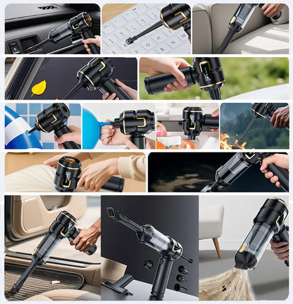 Storm vacuum cleaner, Car vacuum cleaner, 80000 RPM, pump vacuum cleaner inflatable 2 in 1, for sofa, desk, Car