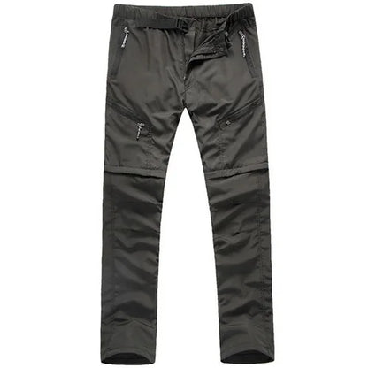 Summer Detachable Quick Dry Cargo Pants Men Waterproof Active Multifunction Pockets Outdoor Long Trousers Casual Pants
