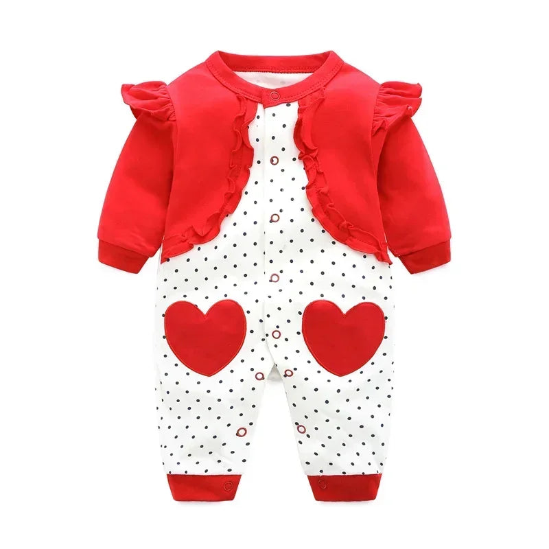 Spring Autumn Newborn Baby Boy Rompers Cotton Girls Clothes 0 to 12 Months Comfortable Babies Jumpsuits Clothing Onesies
