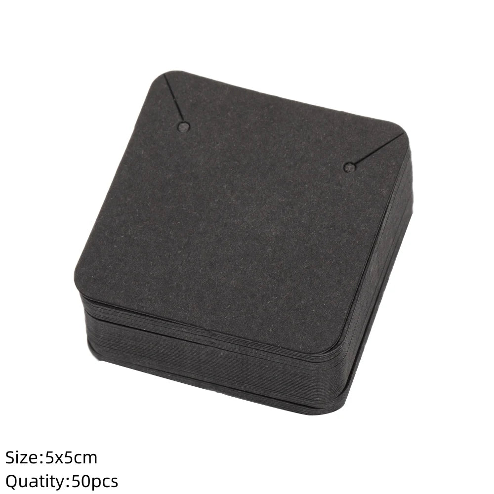 50/100Pcs 5x4cm Earring Cards Cardboard Labels DIY Jewelry Display Stand Holder Small Businesses Selling Packaging Supplies