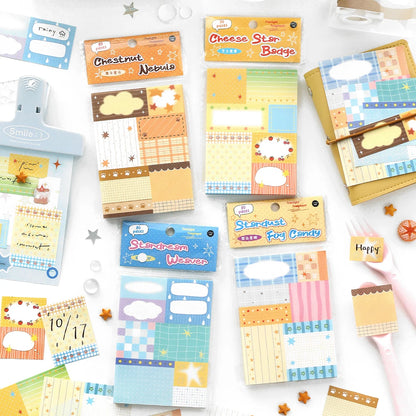80sheets Starlight Fragment Series Kawaii Ins Message Notes DIY Scrapbooking Material Aesthetics Craft Paper