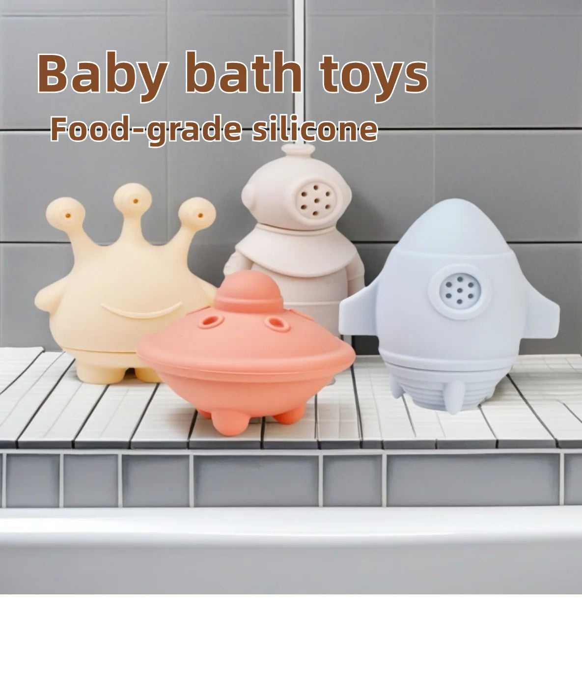 Baby Bath Toys Animal Cute Shape Toddler Water Toys Swim Bathroom Baby Silicone Sprinkler Bathtub Animal Toy Infant Kids Boys
