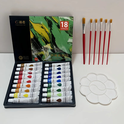 Acrylic Paint Set, 36 Colors, Each Bottle 0.41 Fluid Ounces (12 ML), 36-Color Acrylic Paints, Non-Fading, Rich in Color, Suitabl