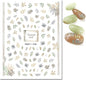 3d Nail Art Decals Watercolor Florals Purple Green Pink Flowers Leafs Fruit Adhesive Sliders Nail Stickers For Manicure