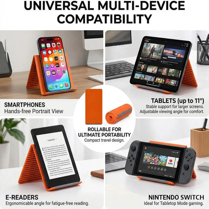 3/1Pcs Portable Phone Stand with Flexible Deformation and Adjustment–Made of aluminum alloy and silicone, non-slip desktop stand