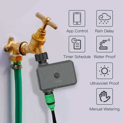 Moes Smart Tuya Bluetooth Water Timer Rain Delay Programmable Irrigation Timer with Automatic and Manual Watering