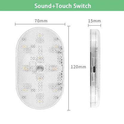 Motion Sensor Led Light 650mAH USB Rechargeable Automatic Induction Sensing Light Wireless Foot Lamp for Car Trunk Door