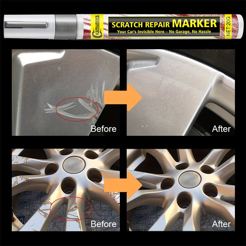 1pc Touch Up Paint Wheel Scratch Fix Cars Rim Scratch Repair Pen Portable Quick And Easy For Car Wheel