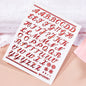 3D Glittery Gothic Letter Design Nail Art Stickers Uppercase Alphabet Letters Artistic Designs DIY Nail Art Decals Decoration #1