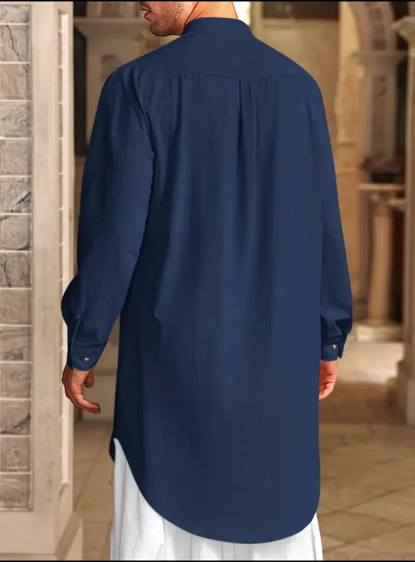Men Long Robe Dishdasha Jubba Thobe Eid Muslim Kimono Modest Islamic Dubai Saudi Abayas Prayer Kaftan Ramadan Morocco Abaya
