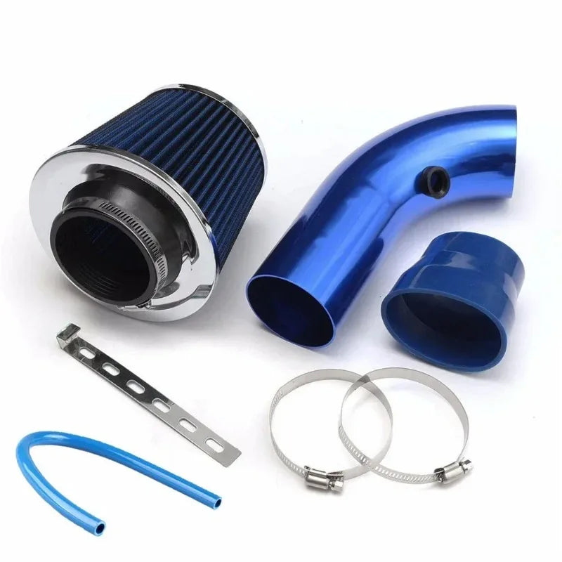 Car Modified High Flow Air Filter Mushroom Head Universal Air Filter 76mm Refitted Winter Cold Air Filter Intake Pipe Kit