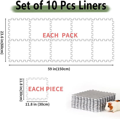 4/10Pcs Rabbit Guinea Pig Cage Liner Small Pet Items Waterproof Anti Slip Bedding Mat Highly Absorbent Pee Pad For Pet SleepMat