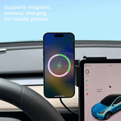 Car Phone Mount Holder 15W and 25W Qi2.2 Magnetic Wireless Charger Compatible with MagSafe for Tesla Model Y 3 JUNIPER 2026