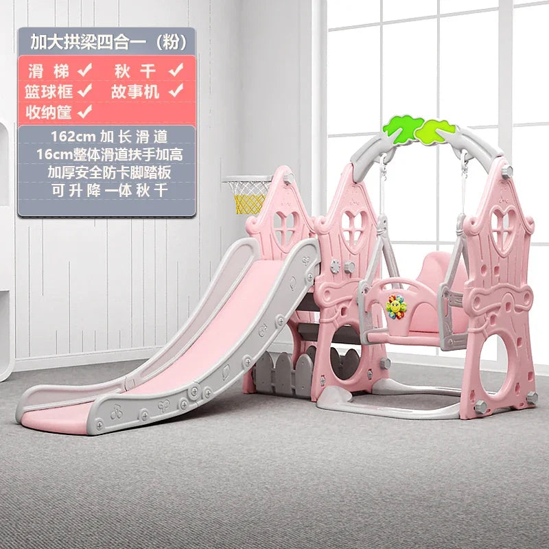 Tqh Children Slide Indoor Home Child Baby Slide and Swing Combination Baby Small Toy Family Amusement Park