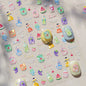 Cute Animal Face 5D Nail Art Stickers Cartoon Cat Bunny Dog Mouse Kawaii Expressions Simple Self Adhesive Manicure Decal DIY