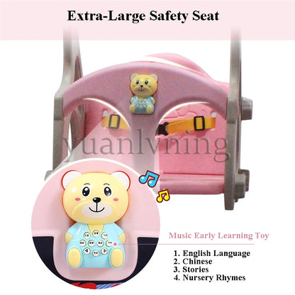 Multi-Function Children's Swing and Slide Set  Indoor Toddler Playground Home Children Activity Toy for Age 1-6