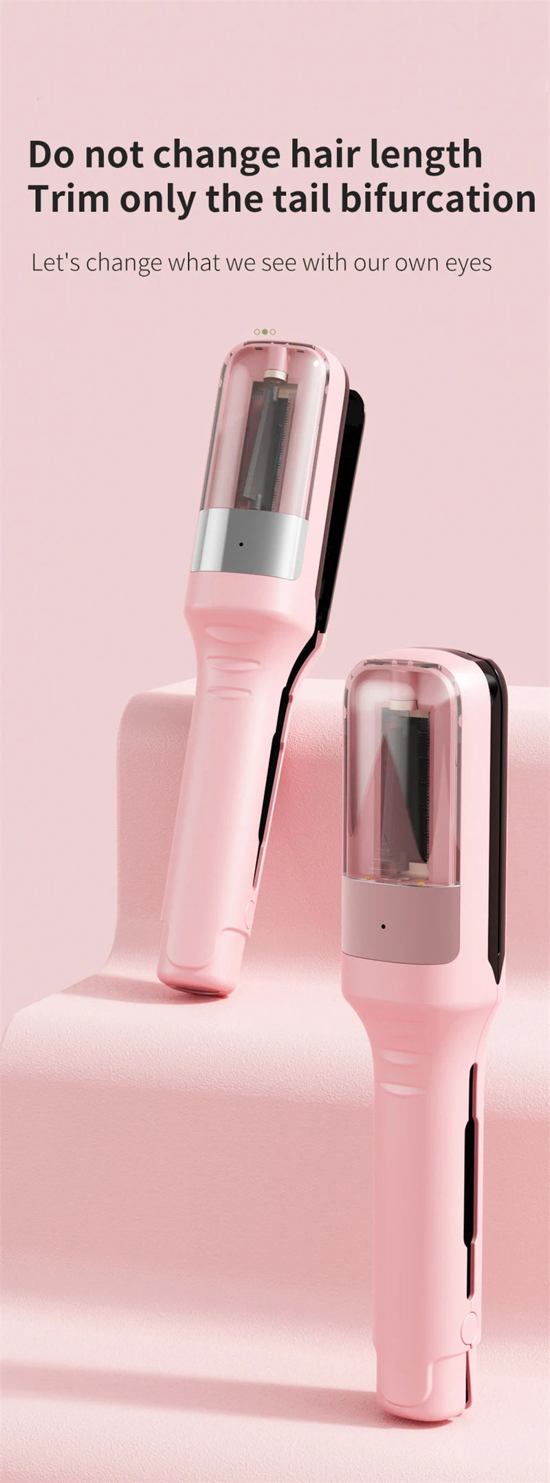 Hair Ends Trimmer Split Remover Dry Damaged Brittle Professional Automatic Trim Split for Women Cordless Hair Cutting Machine