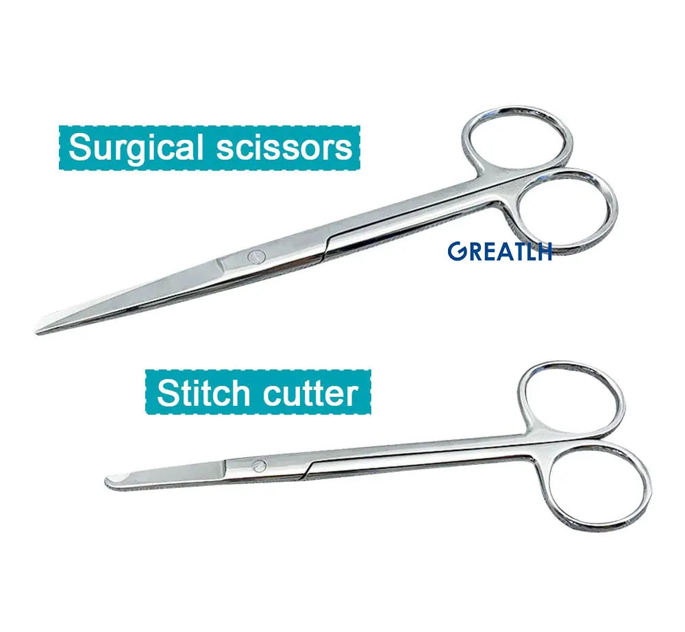 Stainless Steel Remove Suture Scissors Nurse Scissors Stitch Scissors Medical Surgical Tool Straight/Curved 1pcs