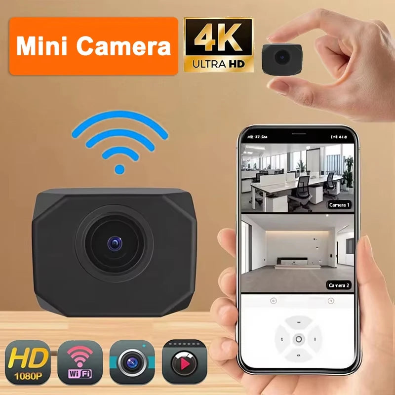 4K 1080P HD Mini WiFi Camera AP Hotspot Remote Monitor Portable Small Camcorder Home Security Surveillance Smart Camera 2026