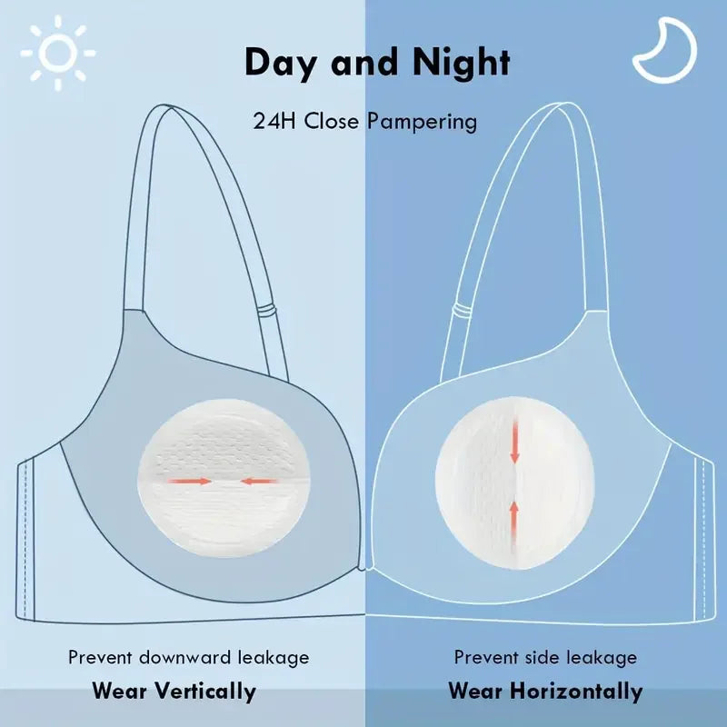 100pcs Ultra-Absorbent Disposable Breast Nursing Pads for New Moms - Slim, Breathable & Super Absorbent