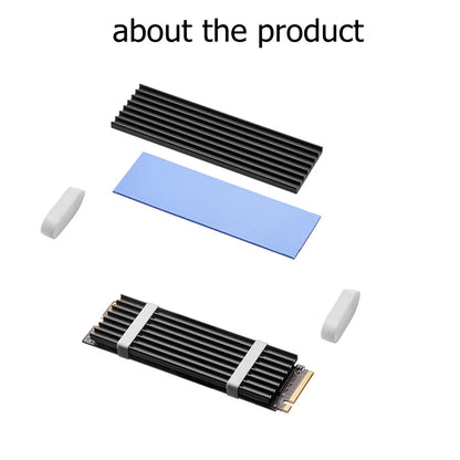 1set M.2 SSD Heat Sink NVME NGFF M.2 2280 Solid State Hard Disk Aluminum Heatsink Cooler Radiator Thermal Cooling Pad for PS5 PC