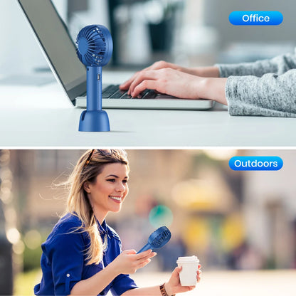 TOPK 1800mAh Rechargeable Mini Portable USB Fan [3-9 Working Hours] Personal Hand Fan table Cute Design Standing fans for room