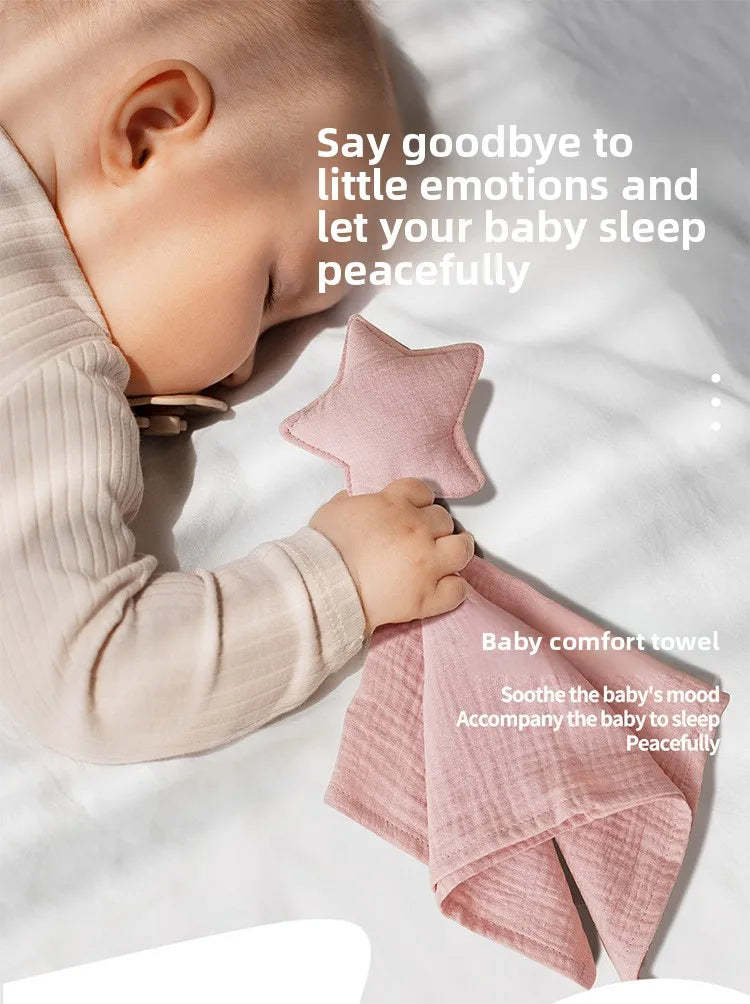 Baby Square Comforter Towel Sleep Appease Towel Star Square Blanket For Kids Cute Muslim Infant Saliva Towel