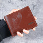 Short men's wallet thin 2024 new high-value eagle pattern student youth soft leather coin purse card package