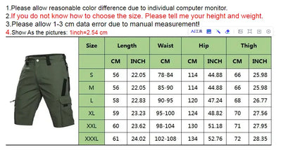 Camouflage Shorts Mens Summer Quick Drying Multiple Pockets Military Pants Outdoor Hiking Fishing Thin Shorts Male Jogger