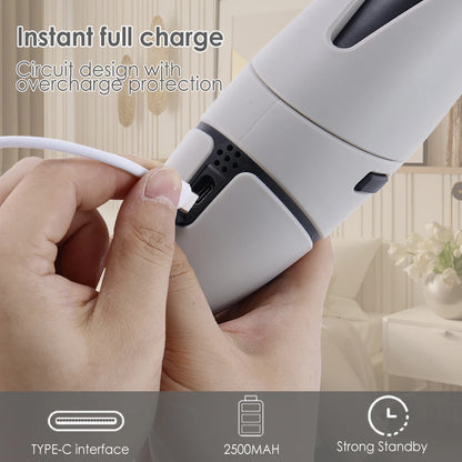 Rechargeable Electric Spin Scrubber, 3 Speed Settings, with Extendable Handle and Voice Prompts, for Whole House Clean