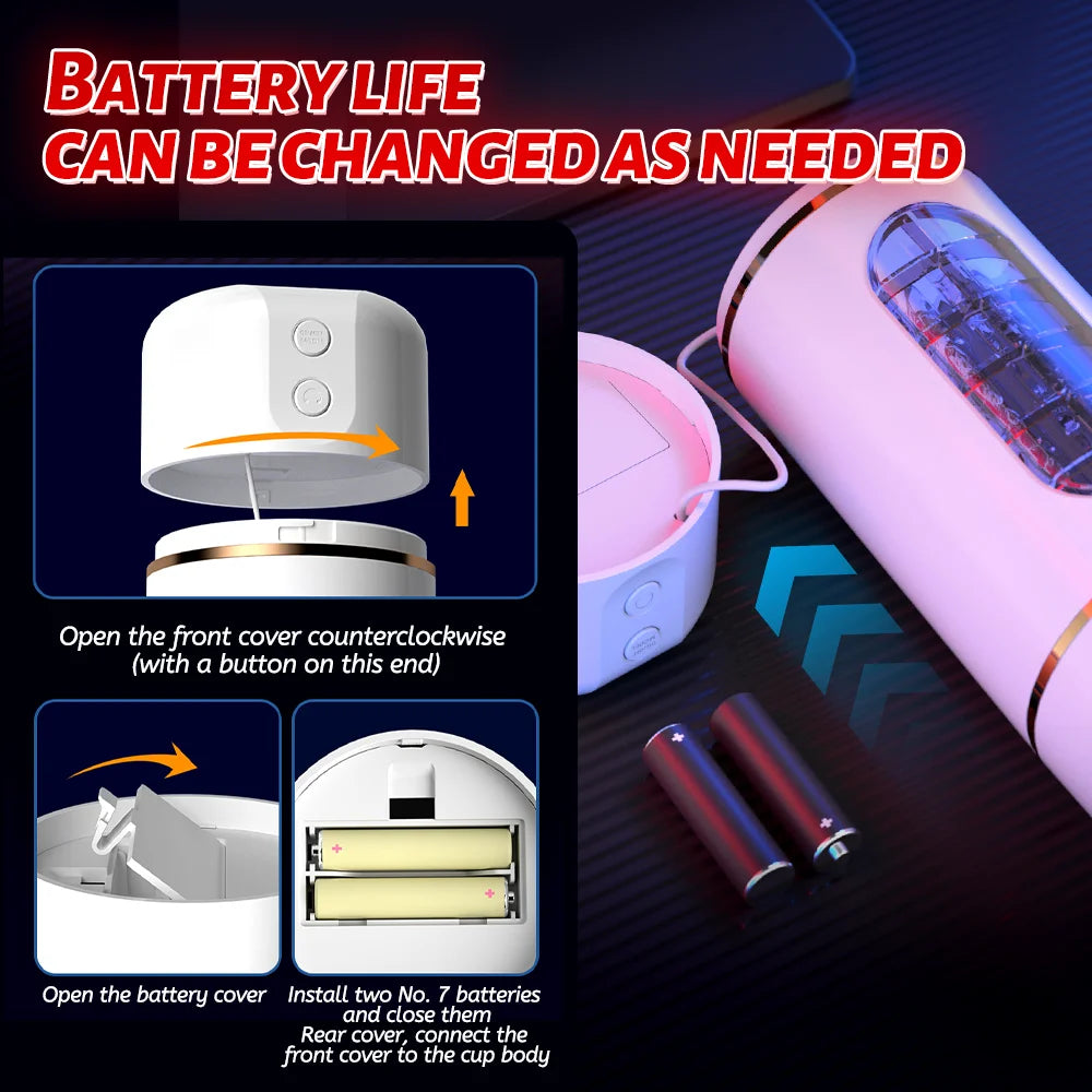 Sucking Vibration Male Masterburbatar Hands Free with 10 Sucking Vibration Modes Automatic Male Masturebster, Blowjobob Machine