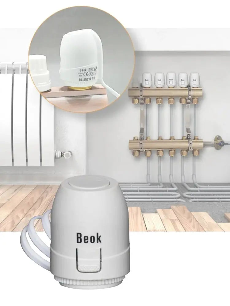 Beok Thermal Actuator 230V Normally Open and Normally Closed Actuators for Water Heating System Underfloor Heating