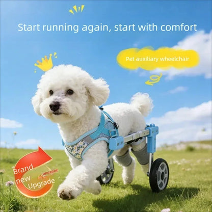 Pet Dog Wheelchair Cart Adjustable Pet Mobility Aid with Wheels Disabled Cat Dog Rehabilitation Walking Mobility Aid Pet Bracket