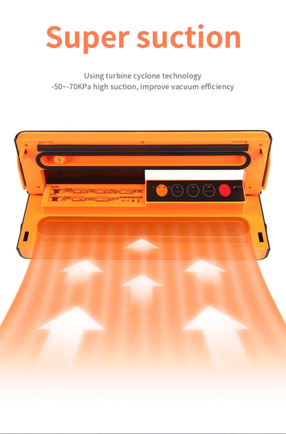 AGASHE Food Vacuum Sealer Machine, Degasser Vacuum Packer for Products with Cutter, Double Pump Air Packaging Machine for Kitche