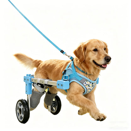 Pet Dog Wheelchair Cart Adjustable Pet Mobility Aid with Wheels Disabled Cat Dog Rehabilitation Walking Mobility Aid Pet Bracket