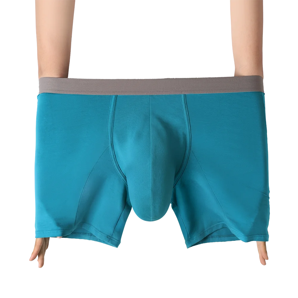 Large bag flat corner pants, long men's underwear sports shorts