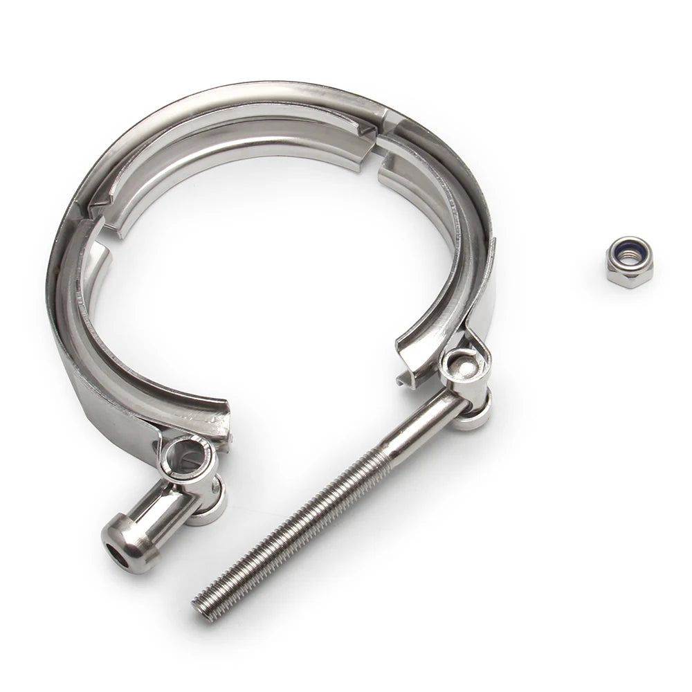 2" 2.5" 3" 3.5" 4" V-Band Clamp With Flange Male Female Fit for Exhaust System, Turbocharger, Downpipe, Muffler