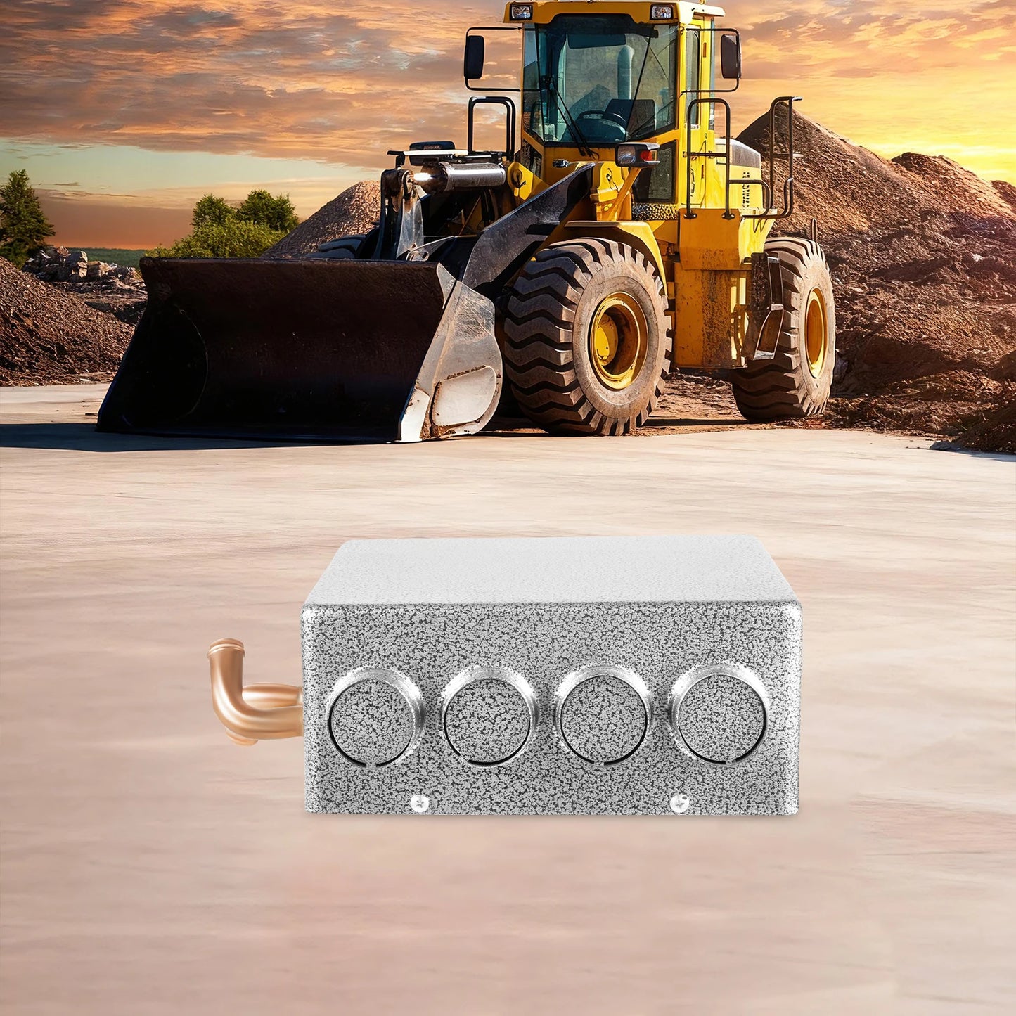 12V 4Way Truck Heater, 8A RV Heater Car Engine Hot Coolant Auto Car Heater, Fast Heating for Cars, Trucks, Ships