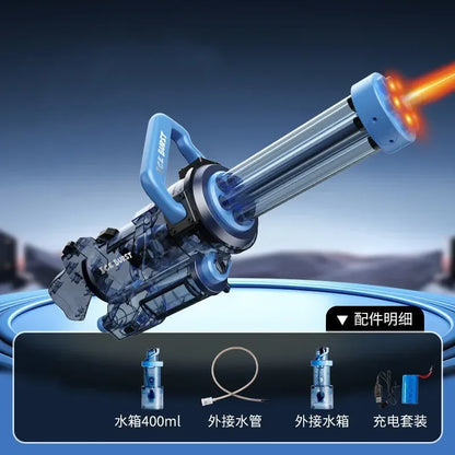 2024 Strongest Gatling Electric Water Gun Toy With Light Shooting Water Gun Summer Beach Pool Toys for Boy Adult Children Gifts