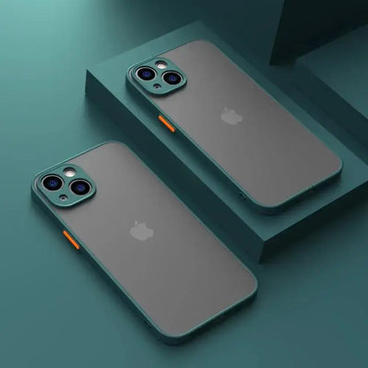 Shockproof Thin Matte Case For iPhone 15 16 13 12 11 14 Pro Max Plus Mini XR XS X Silicone Bumper Clear Hard Cover Capa Funda
