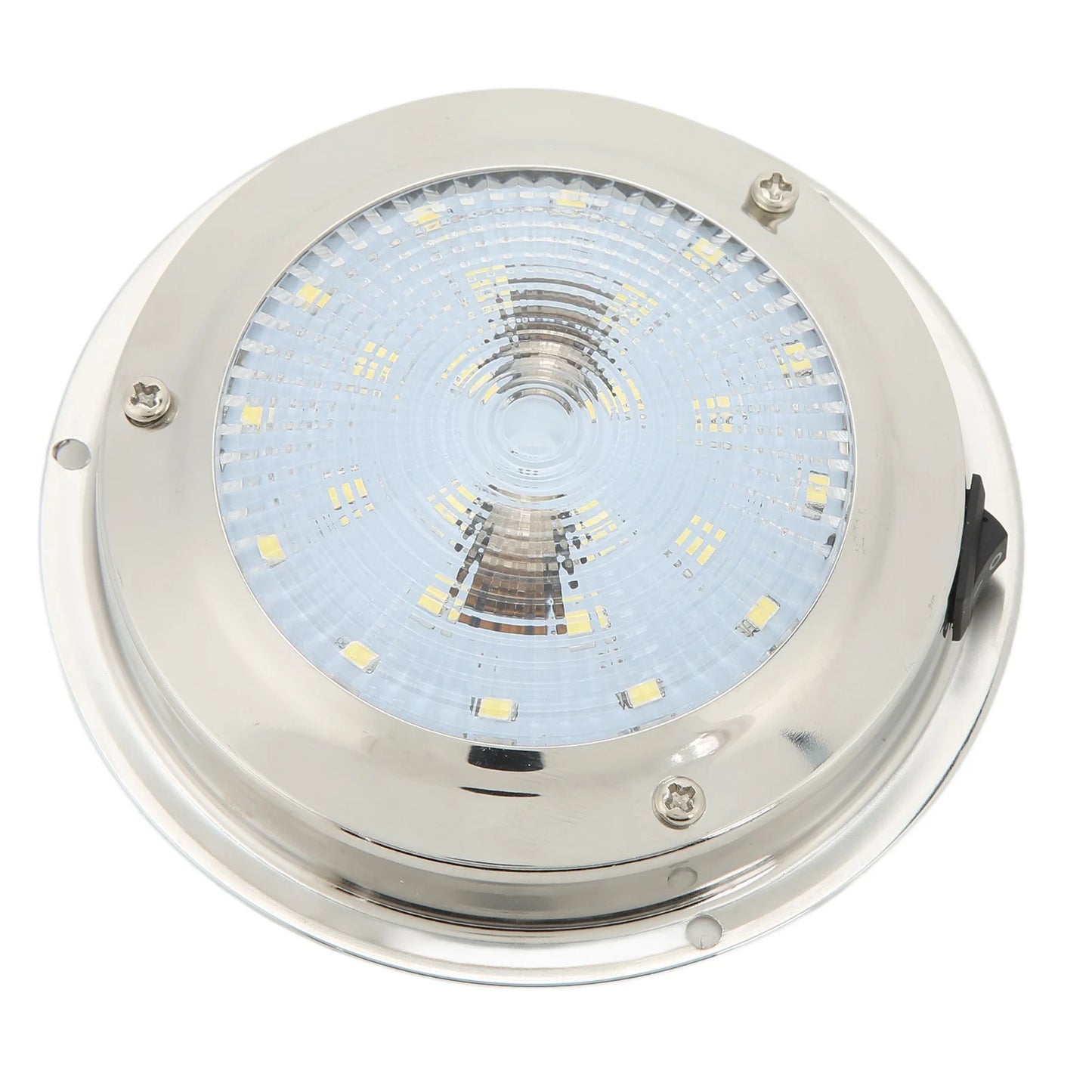 Boat LED Dome Light RV Ceiling Dome Light IP65 Waterproof 316 Stainless Steel Housing DC12‑24V Marine Courtesy Lamp
