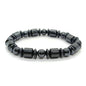 Unisex Fashion Black Stone Elasticity Bracelet Beads for Men Women