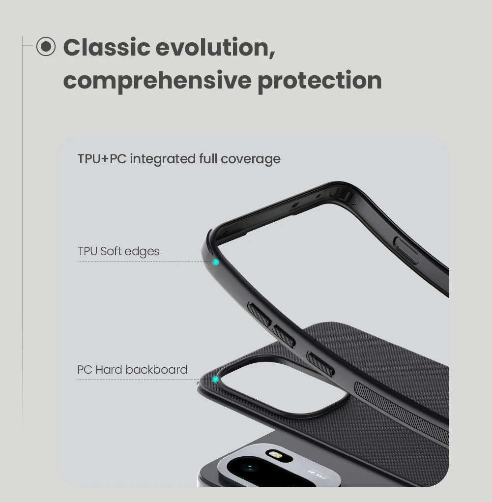 Nillkin For OnePlus 15R 5G Case for Magsafe Magnetic Frosted 360 Hard PC+TPU Soft Frame Back Cover Protection funda